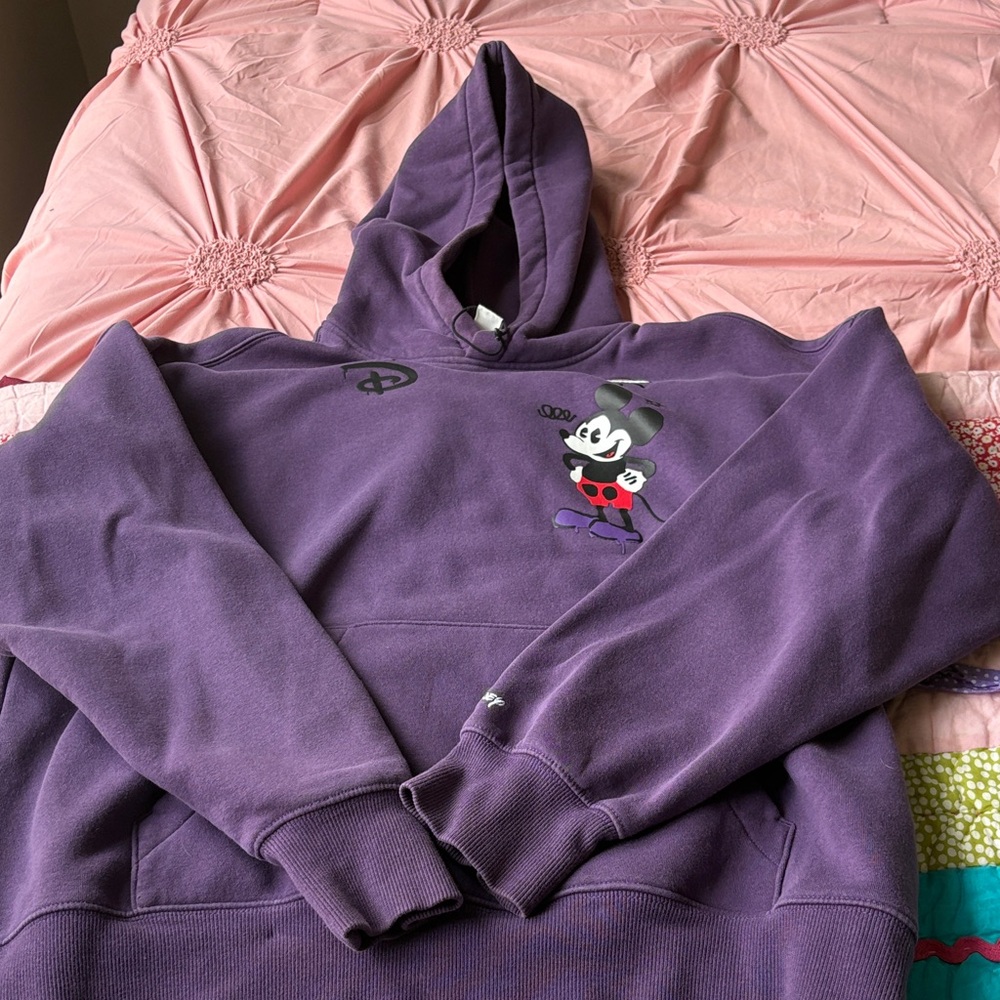 Disney 100 x H&M Oversized  Purple Hoodie Size SMALL